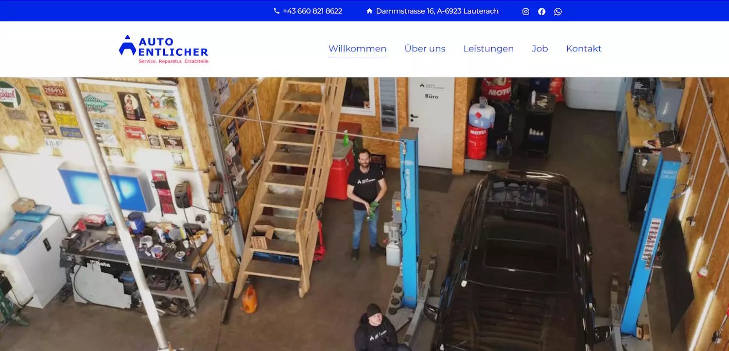 Auto Entlicher, Homepage für Handwerker, Österreich, Deutschland, Schweiz, Igl-Web, Paraguay