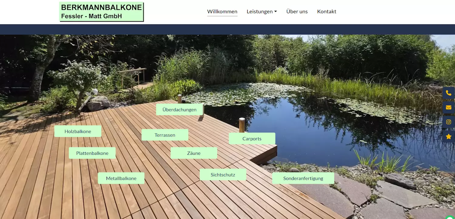Balkone Berkmann, Homepage für Handwerker, Österreich, Deutschland, Schweiz, Igl-Web, Paraguay