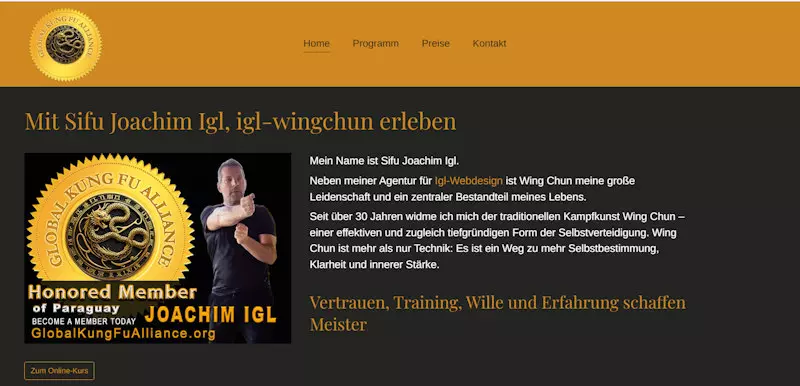 Webseite für Gesundheit, Igl-Webdesign, Österreich, Deutschland, Schweiz